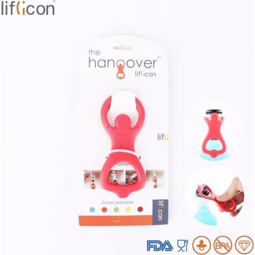 Liflicon Creative Silicone Beer Opener Hang-Over Designed Bottle Opener Multifunctional Gadgets Cool Can Openers 1 piece
