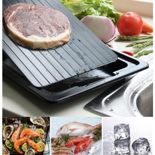 Fast Defrosting Tray With Water Tank Frozen Meat Defrost Food Thawing Plate Board Aluminum Material Household Kitchen Tool