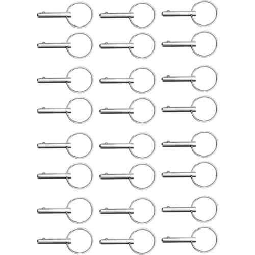 MagiDeal 24pcs Boat Bimini Top Quick Release Spring Pin 1/4" Stainless Steel