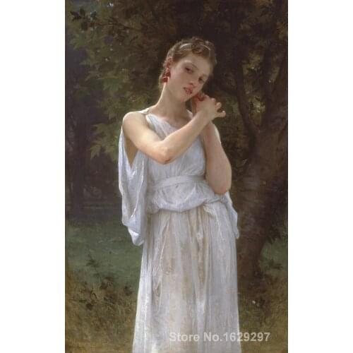 Earrings by William Adolphe Bouguereau Canvas art Painting High quality Hand painted