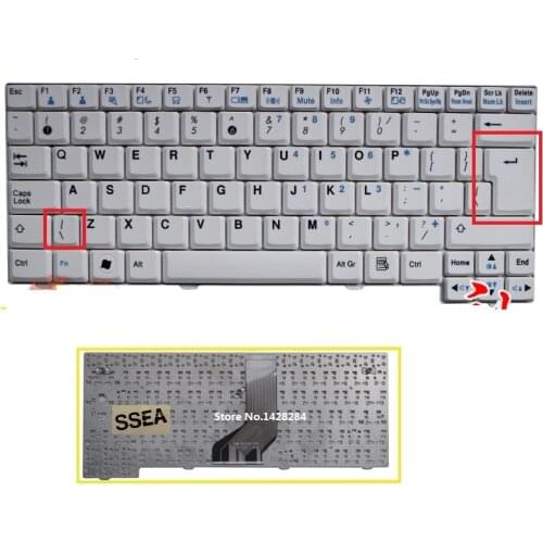 SSEA New laptop UI Keyboard English For LG X120 X130 P100 Keyboard white