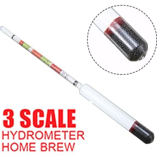 New Arrivals Tester 3 Scale Home Brew Hydrometer Wine Beer Cider Alcohol Testing Making Measurement Dessert Wines