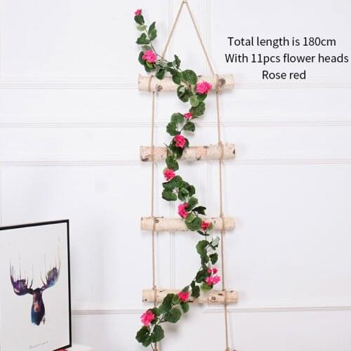 Vine decoration Wall decor Family windowsill balcony wedding Decoration Artificial flowers silk Begonia vine Fake plants rattan