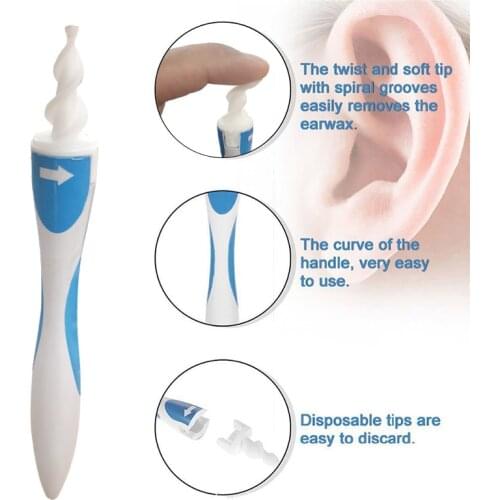1Pcs Ear Handle 16 Pcs Soft TipsEar Cleaner Machine Electronic Cleaning Ear Wax Removes Earpick Cleaner Prevent Tools Ear Care