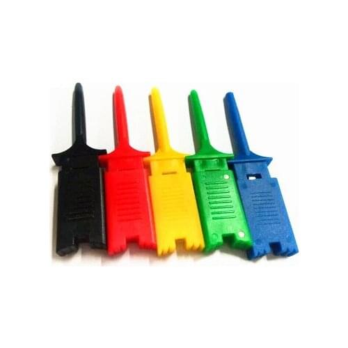 100pcs Test Hooks Clips for Logic Analyzers Logic Test Clip 5 Colors: Red Black Yellow Green Blue new
