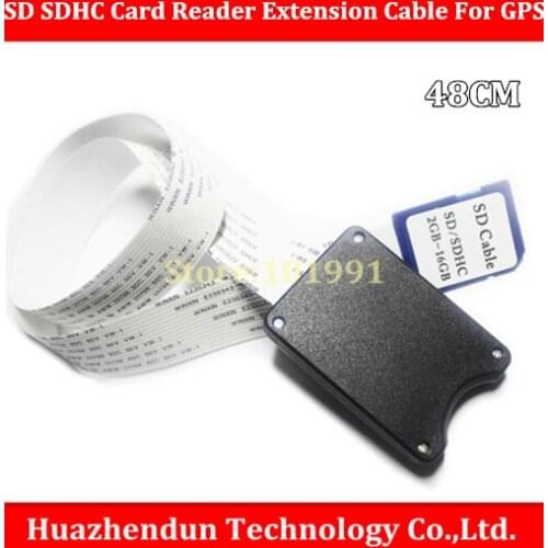 2pcs-High Quality DEBROGLIE Universal SD SDHC Card Reader Extension Cable Cord For GPS DVD LED Screen 48cm