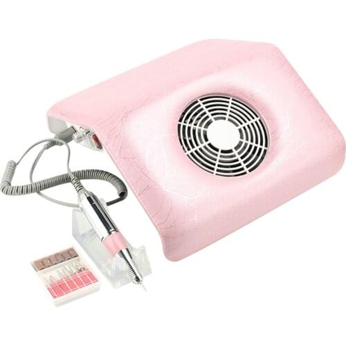 2021 new 2 in 1 Nail Dust Collector Nail Drill Machine Dust Suction Cleaner Nails Art Salon Tools with 3 Dust Bags Nail Machine