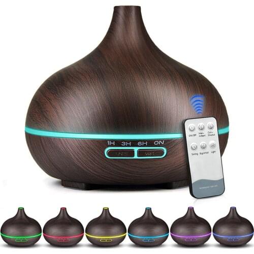 550ml Remote Control Aroma Air Humidifier Essential Oil Diffuser Aromatherapy Electric Ultrasonic Cool Mist Maker Aroma Lamp