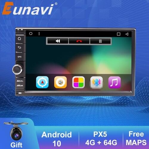 Eunavi Universal 2 din 7'' Android Car Radio Stereo Multimedia Player Universal GPS Navigation WIFI USB TDA7851 Touch Screen BT