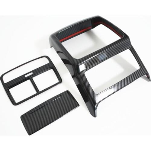 Car Styling Rear Air Conditioner Outlet Frame Decoration Cover Trim For Audi A4 B9 2017-2019 Interior Auto Accessories