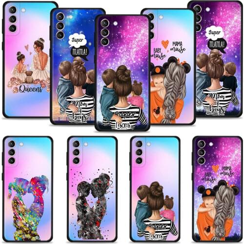Super Mom Baby Girl Boy Shell for Samsung Galaxy S20 FE S21 Ultra Lite 5G CapaFor SAMSUNG S20 S10 S8 S9 Plus S10e TPU Coque