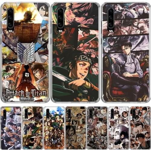 Hot Attack on Titan Manga Phone Case For Huawei Mate 30 20 10 P40 P30 P20 P10 Pro Lite P Smart Z Plus 2019 2018 Cover Coque