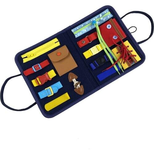 Kids Souptoys Baby Busy Board Buckle Training Essential Educational Sensory Board For Toddlers Ntelligence Development