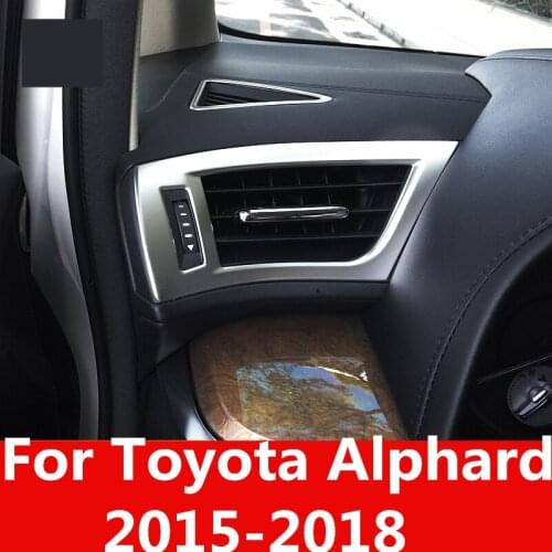 For Toyota Alphard 2015-2018 Car styling Car dashboard outlet box special modified ABS Chrome decorative frame Auto Accessories