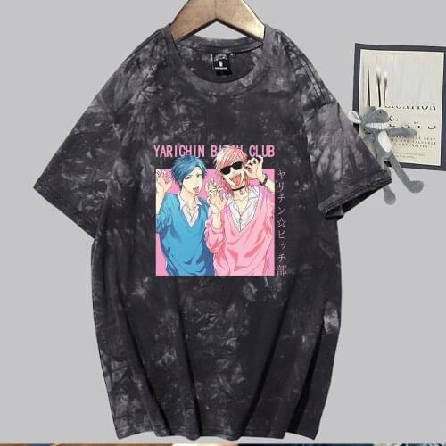 Anime Tshirt Men/Women Popular Harajuku Yarichin B Club Tees Funny Streetwear Clothes