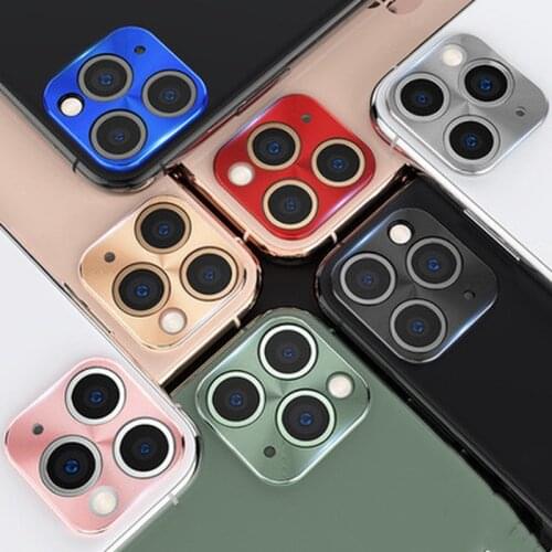Ready For IPhone 11 pro Seconds Change for IPhone 11 Pro Luxury Camera Lens Screen Protector Sticker Fake Camera Lens