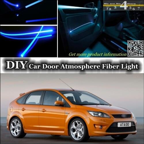 Interior Ambient Light Tuning Atmosphere Fiber Optic Band Lights For Ford For Focus / ST Door Panel illumination Not EL light