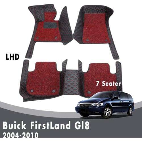 For Buick FirstLand Gl8 2010 2009 2008 2007 2006 2005 2004 7 Seater Custom Car Floor Mats Interior Double Layer Wire Loop Carpet