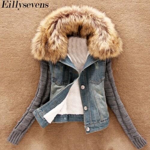 Winter Autumn Denim Jacket Women Short Denim Coat With Fur Hooded Girls Slim Casual Trendy Cool College Style Tops 2020 Female