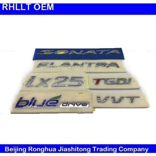 Plating metal badge word mark car logo Sign For Hyundai Elantra MD 12 Sonata 11Tucson 16 Rena 10-14 ix25 CRETA 15-17