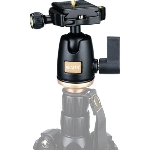 AFAITH Mini Tripod Ball Head 3/8" Screw Swivel Aluminum Alloy Photography Ballhead Tripod for DSLR Camera Accessories