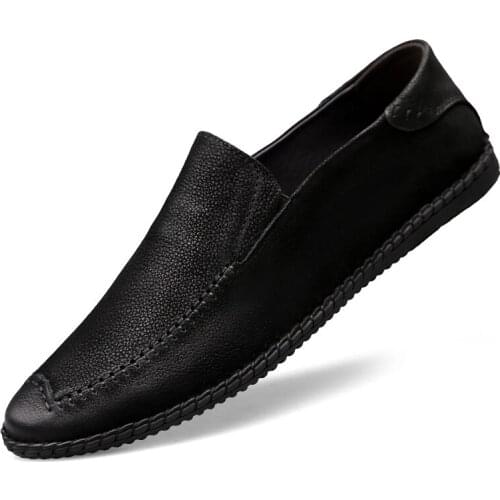 Men Shoes Trend Mens Shoes Fashion business shoes Casual Shoes Brand Classic Genuine Leather Mens Loafer Beanie Shoes