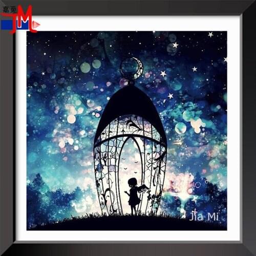Diy Diamond Painting Cartoon Fairy Starry Sky Cross Stitch Kits 5D Embroidery Mosaic Full Square Round Drill Home Decorative