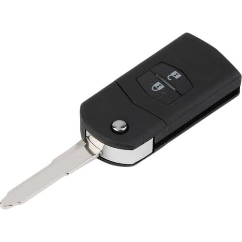 New Portable Size Folding Flip 2 Button Remote Key Fob Case Replace Shell fit for MAZDA 3 5 6 Car Key Protective Case