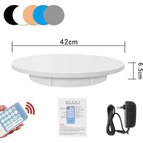 42CM Electric Rotating Turntable 3D Scanning Photography Display Stand Remote Control Speed Direction 360 Rotation Load 100KG