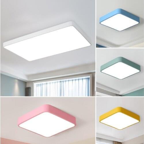 Bedroom Lights Remote Control Ceiling Light Living Room Lamp Surface Mount Ceiling Light Rectangle ceiling led lamp Kitchen