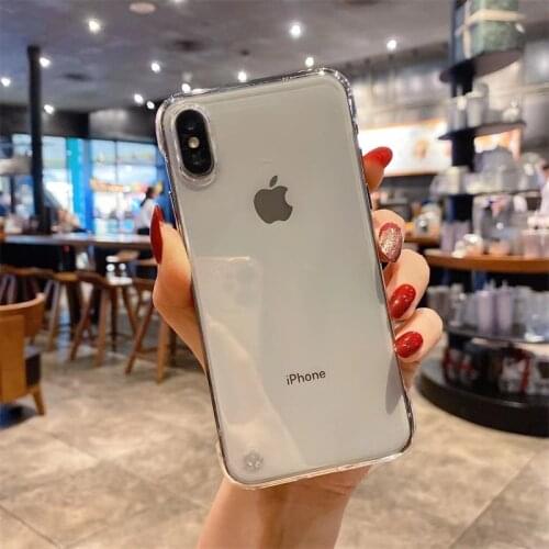 For iPhone 11 12 Pro Max XR XS Max X 7 8 Plus 12 Mini Fashion INS Transparent Luxury Shockproof Camera Protection Phone Case