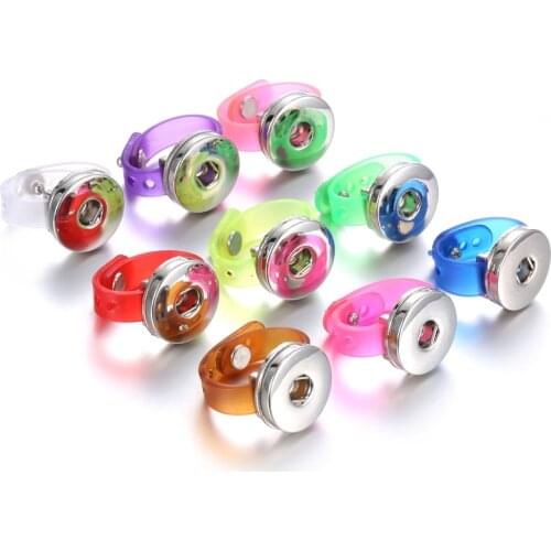 10pcs/lot Wholesale 18mm Snap Ring Adjustable Snap Leather Rings fit 18mm snap Jewelry Buttons Watches Ring