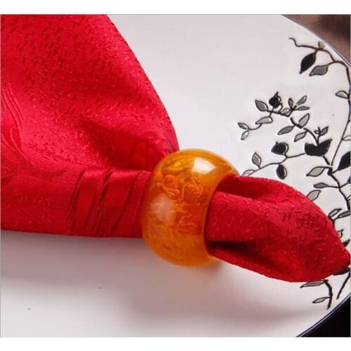 10pcs/lot Longfeng resin napkin rings napkin holder upscale restaurant decorated hotel clubs household napkin buckle