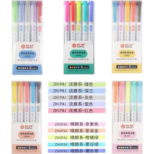 25 Colors Double Head Highlighter Pen Colors Fluorescent Highlighters Art Marker School&Office Art Supply Pen