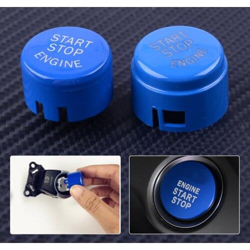 Blue Start Stop Engine Ignition Button Push Switch Cover Fit For BMW 1 2 3 4 5 6 7 Series F20 F30 F10