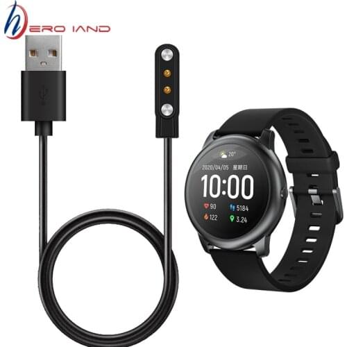 Smart Watch USB Charging Cable Dock Charger Adapter Magnetic Base Cord Wire Fast Charging for Haylou Solar LS05 Sport Watch