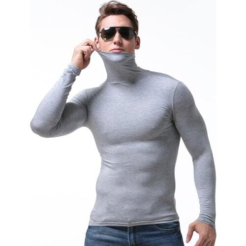Cotton Shirts Mens Thermal Underwear Top Velvet Thickening Warm Fleece Sweat Quick Drying Men Clothing