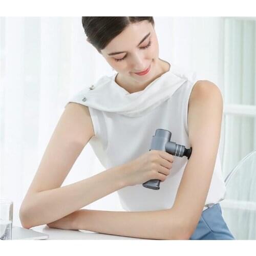 Xiaomi Merach Nano Pocket Fascia Gun Small Muscle Relaxer Mini Massager 4 Massage Heads 3 Colors For Office Travel