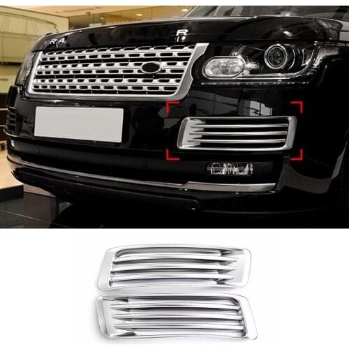 1 Pair For Range Rover Vogue L405 2013 2014 2015 2016 2017 Car Front Fog Light Grille Intake Vent Cover Trim Fog Head Lamp Frame