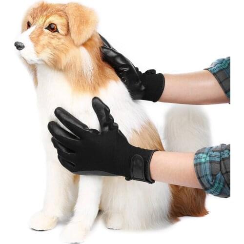 1 Pair Grooming Glove for Cats Pet Rubber Bathing Massage Brush Dogs Soft Hair Remover Dog Horse Cat Clean Comb for Animals
