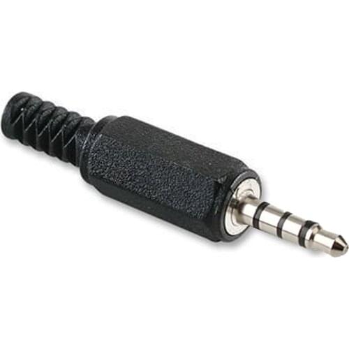 100 PCS DIY 3.5mm 4 pole Stereo TRRS solder Audio Video Male Plug Jack connector Replacement Black