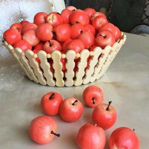 25PCS Artificial Apple Mini Lovely Decorative Fruit Artificial Fruit Photo Prop