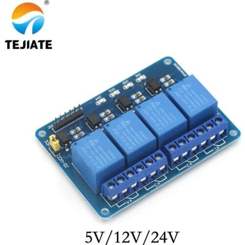 4 way Relay Module 5V 12V 24V 4 Channel Relay Module Shield ARM PIC AVR DSP Electronic 5V 4-Channel Relay Module