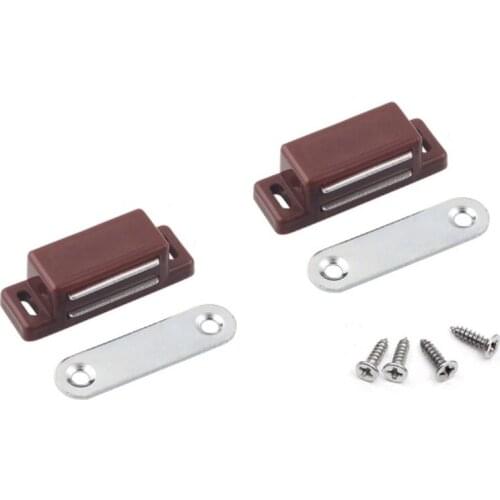 50pcs/lot Door Plastic Stop Closer Stopper Magnet Cabinet Catches For Wardrobe Hardware Furniture Fittings