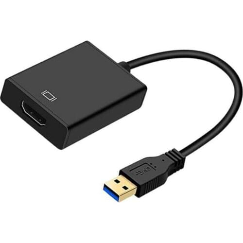 USB 3.0 to HDMI-Compatible Converter Adapter Cable USB to HD External Video Card Multi Monitor Adapter for Laptop