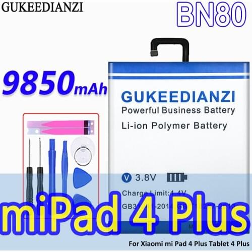 GUKEEDIANZI BN80 9850mAh High Capacity Battery For Xiaomi Pad 4 Plus Tablet 4 Plus