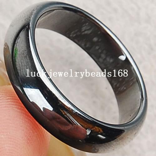 Free Shipping Black Magnetic Hematite Ring 10" (US) FC1970