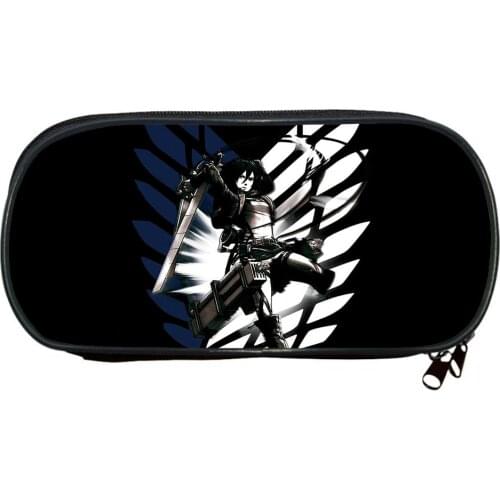 Attack On Titan Pencil Case Kids Simplicity Pencil Case Anime Printing Student Storage Bag