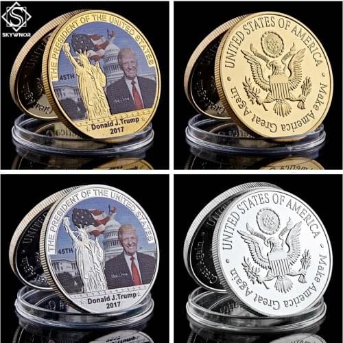 2017 Great Donald Trump Silver USA 45th President Commemorative Coin Collection
