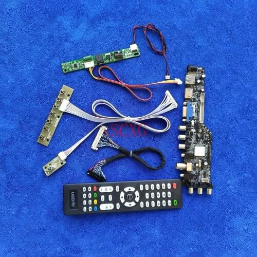 KIT Display controller board LED LCD 30-Pin LVDS Fit MT185GW01/MT185WHM/MV185WHM 1366*768 Signal Digital VGA USB HDMI-compatible